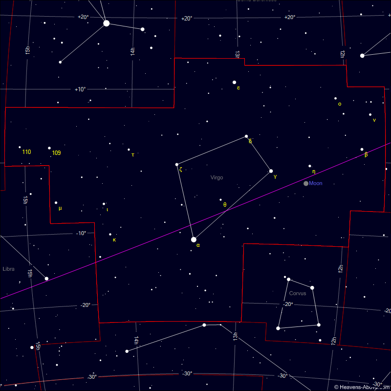 Sky chart of the constellation