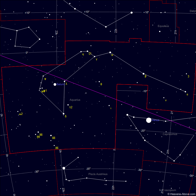Sky chart of the constellation