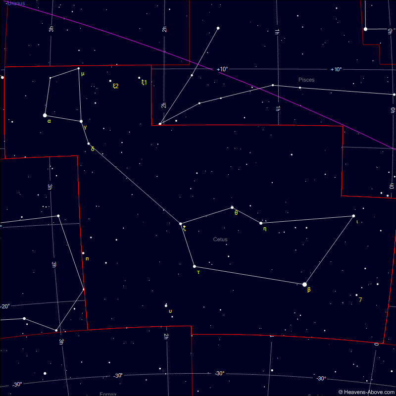 Sky chart of the constellation
