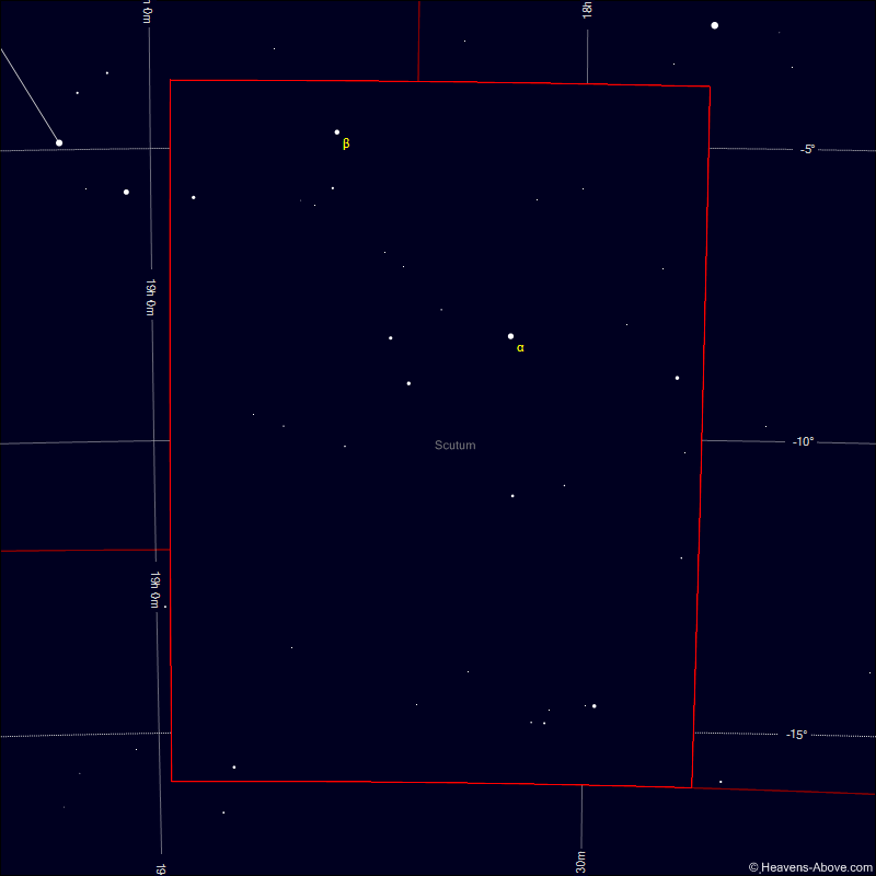 Sky chart of the constellation