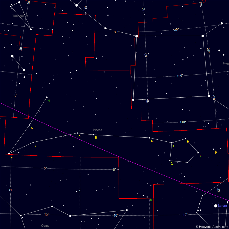 Sky chart of the constellation