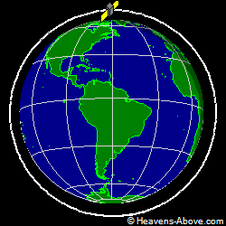 View from above orbital plane