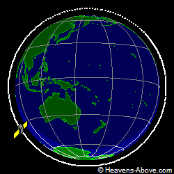 View from above orbital plane