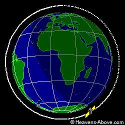 View from above orbital plane